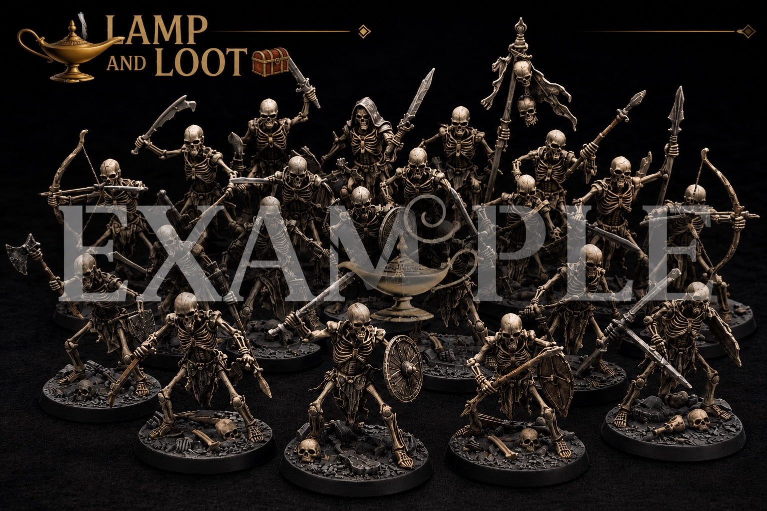 28mm Skeleton Horde Lot Undead Warrior Miniatures High Quality Resin D&D