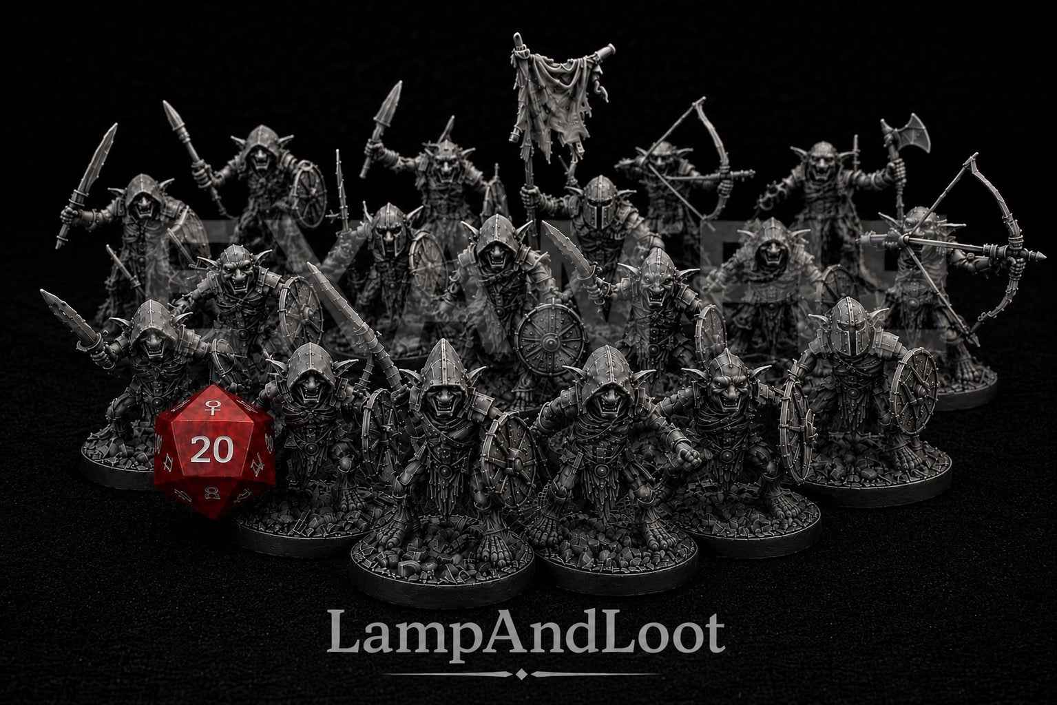 28mm Goblin Horde Miniatures Lot 20 Goblin Warriors High Quality Resin D&D