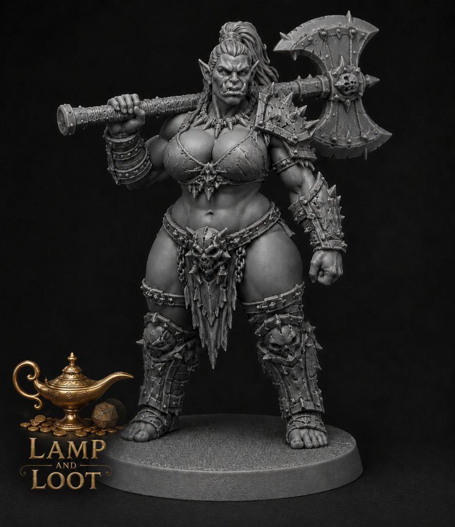 32mm Orc Queen Miniature 3-Pack DnD Pathfinder