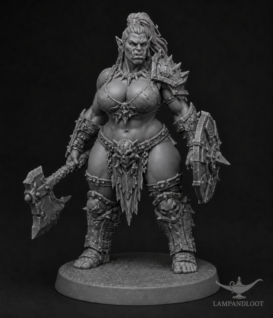 32mm Orc Queen Miniature 3-Pack DnD Pathfinder